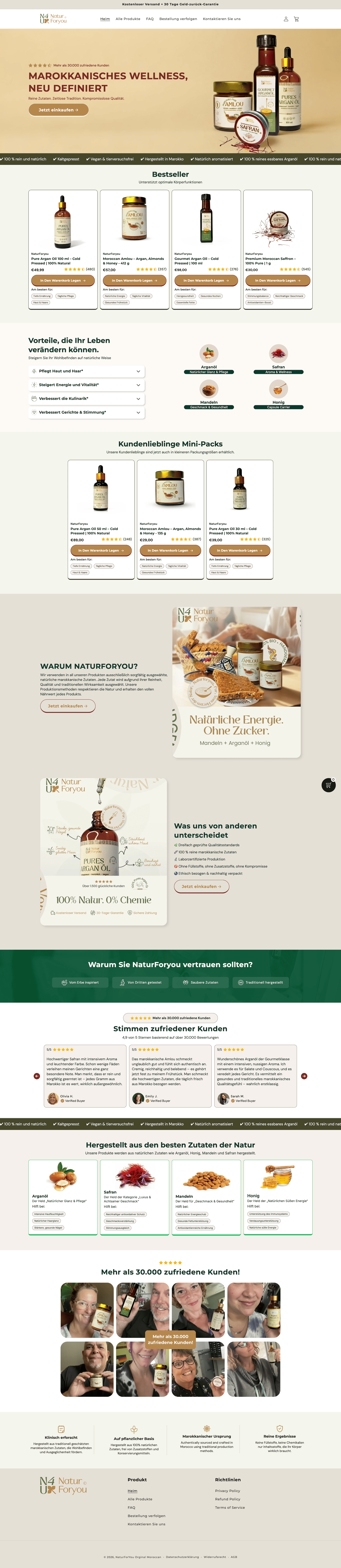 NaturForyou Shopify webshop — professionele webshop gebouwd door EcomBrandLab